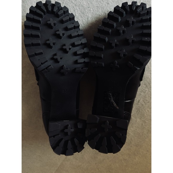 NEW H&M Chunky Heel grunge combat Block Heel‎ platform boots 37 Preppy Y2K 90s - Picture 8 of 10